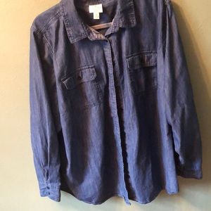 Denim type shirt